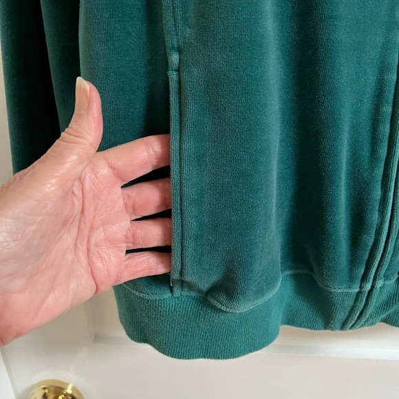 Bechamel Teal Velour Zipper Jacket L - Picture 3 of 16